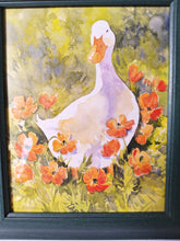 Vintage Framed Duck Watercolour Print