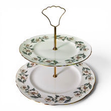 Vintage Two Tiered Pear Blossom Crown Staffordshire Cake Stand