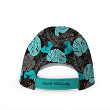Baseball Cap - Black and Aqua Hawaiian Print