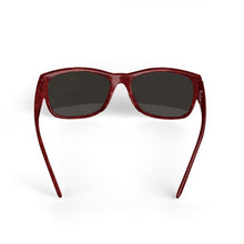Burgundy Snake Print Sunglasses