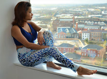 Bush Medicine - White & Blue Print Leggings