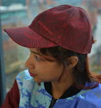Baseball Cap - Burgundy Snake Print