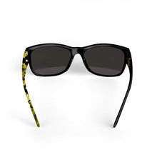Electric Yellow Wood Print Sunglasses