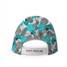 Baseball Cap - White and Aqua Hawaiian Print