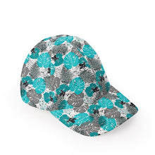 Baseball Cap - White and Aqua Hawaiian Print